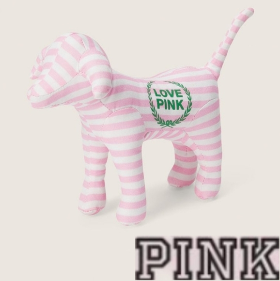 PINK Victoria's Secret Other - PINK VICTORIAS SECRET ORIGINALS MINI DOG 2023 8" PINK STRIPED COLLECTABLE NEW PK